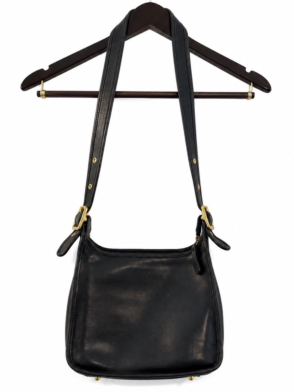 VINTAGE!!🔥🔥 Coach Legacy Black Leather Zip Crossbody Bag 9966